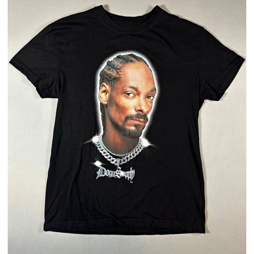 Dogg Supply Snoop Dogg Graphic Tee Mens M Black Crew Neck Short Sleeve